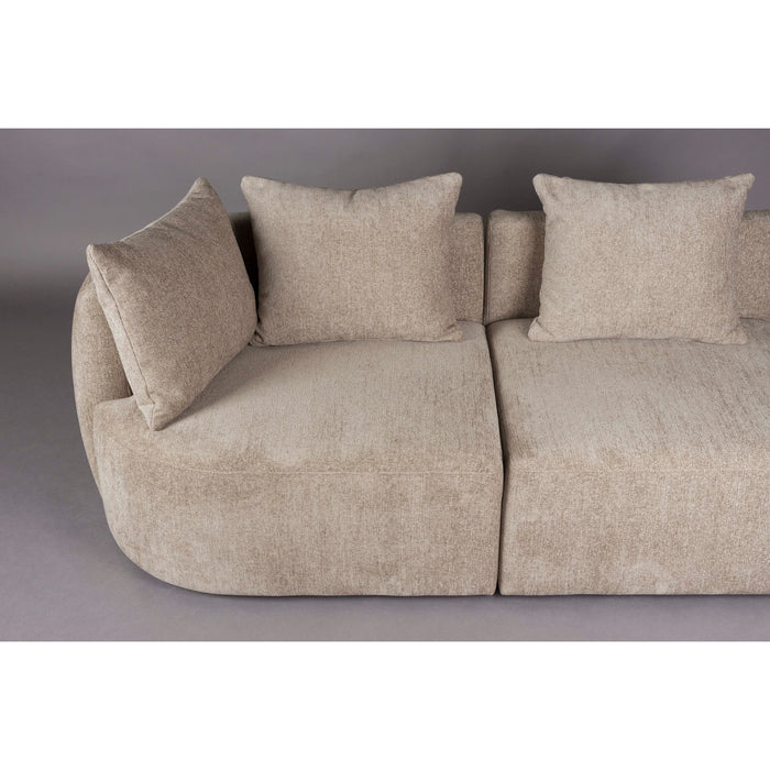 Dutchbone Rocca 4,5-zitsbank Cappuccino - Beige