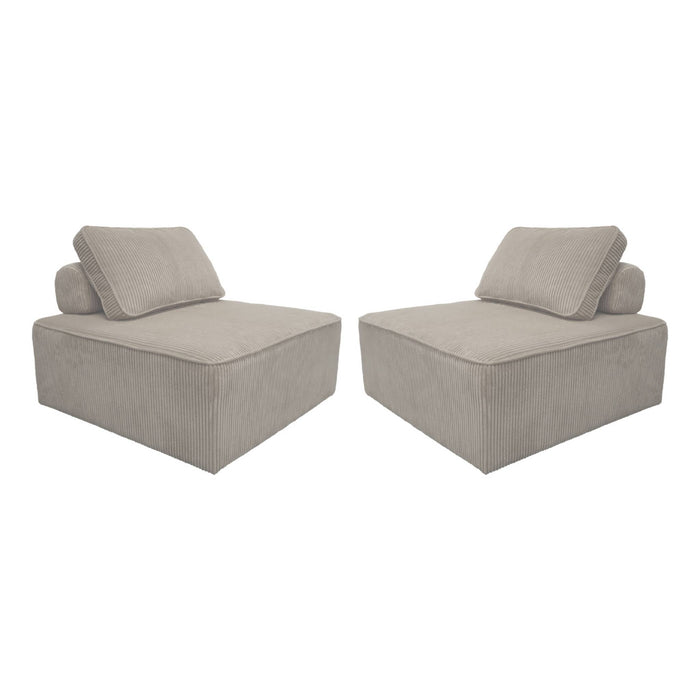 sweeek - Fauteuils corduroy 1 zitplaats (set van 2)