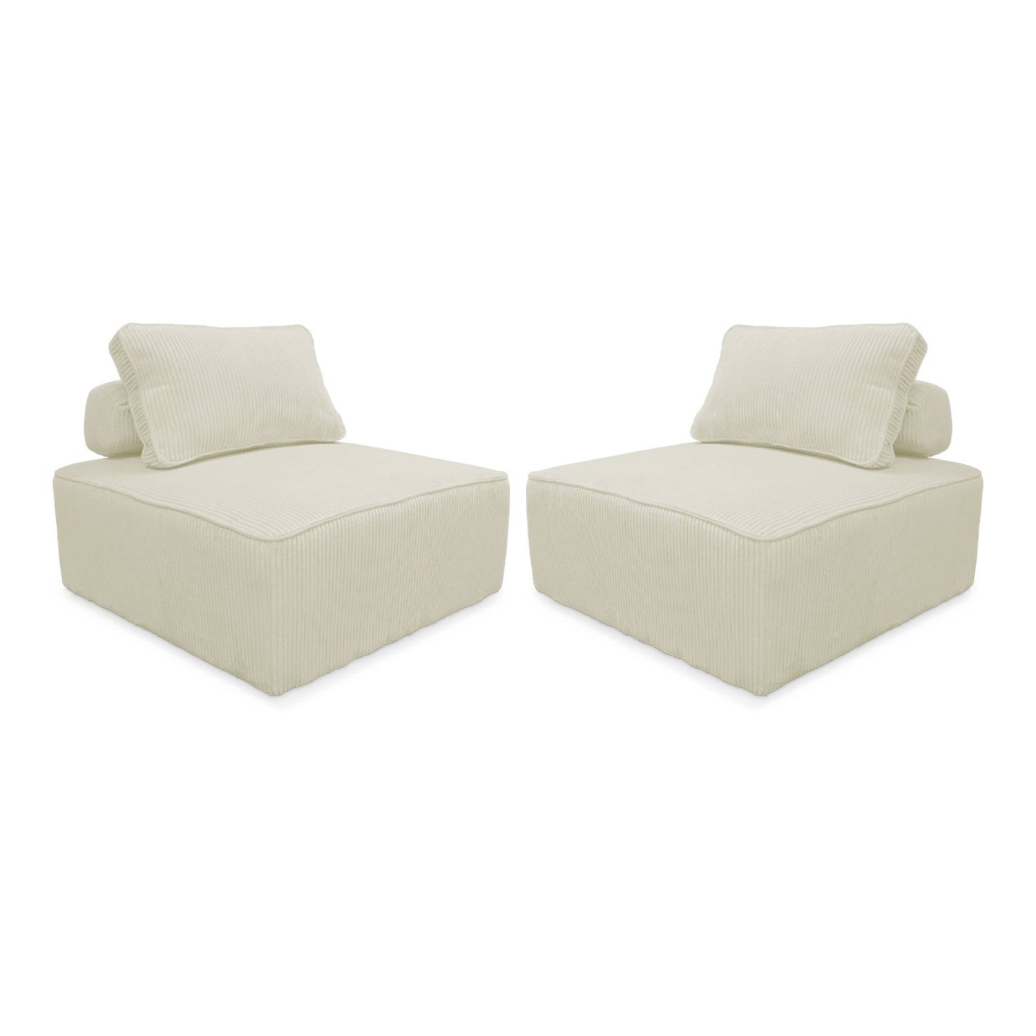 sweeek - Fauteuils corduroy 1 zitplaats (set van 2)