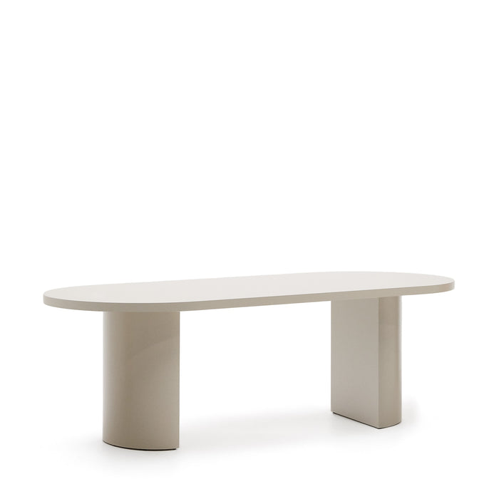 Kave Home - Nealy tafel in gelakt MDF in ecru afwerking 240 x 100 cm