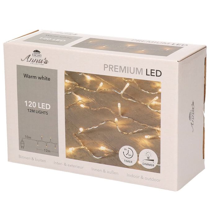 Anna's Collection Kerstverlichting - 120 led- warm wit - 1200 cm