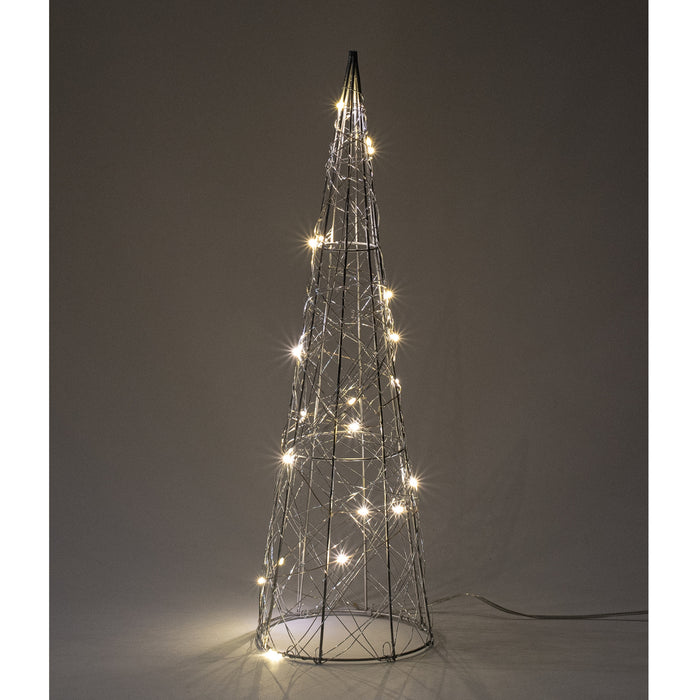 Anna's Collection kerstverlichting piramide - H40 - zilver