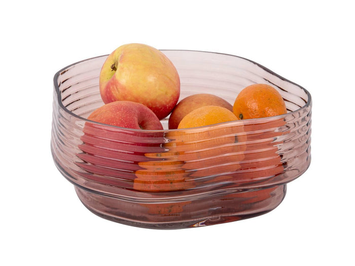 present time - Schaal Wave - Roze - 22x22x11 cm