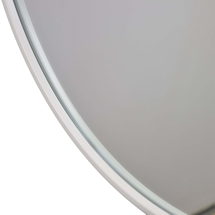 Fragix Boston wandspiegel rond - Wit - Metaal - Ø75cm