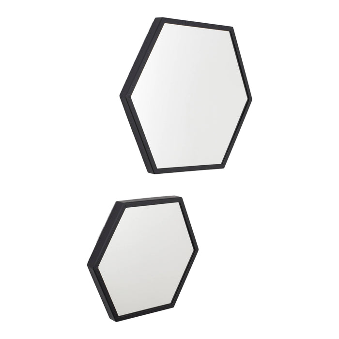 LOFT42 Wandspiegel  Zeshoek Large - Zwart - 58x50