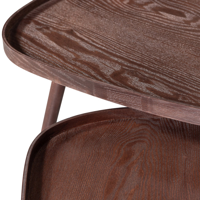 by fonQ Dusk Bijzettafel - Walnoot - Set van 2