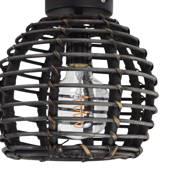 Urban Interiors - Plafondlamp - Bamboe Zwart - Ø25