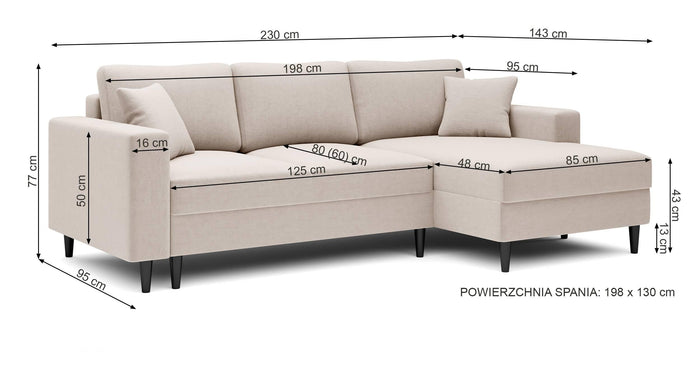 NADUVI Collection Hoekbank Malena velvet links met slaapfunctie