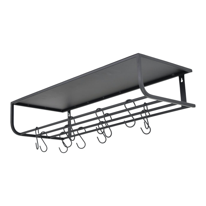 LOFT42 Milan Kapstok - Zwart – Metaal – 12 S haken