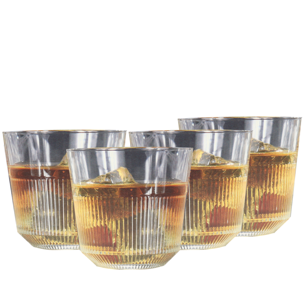 OTIX Waterglazen 270 ml set van 4 Transparant Glas Stapelbaar