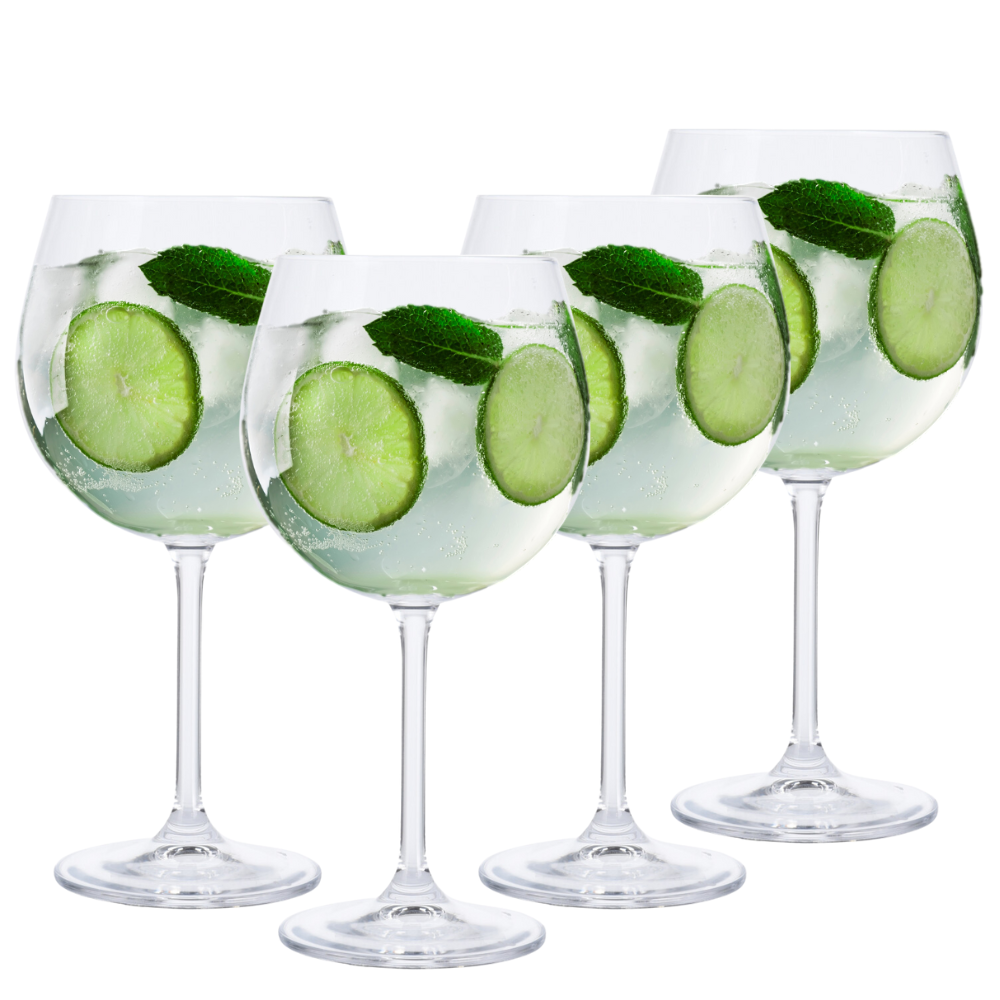 OTIX Gin Tonic Glazen Set 4 Stuks 620 ml Kristallen Glazen Cocktail...