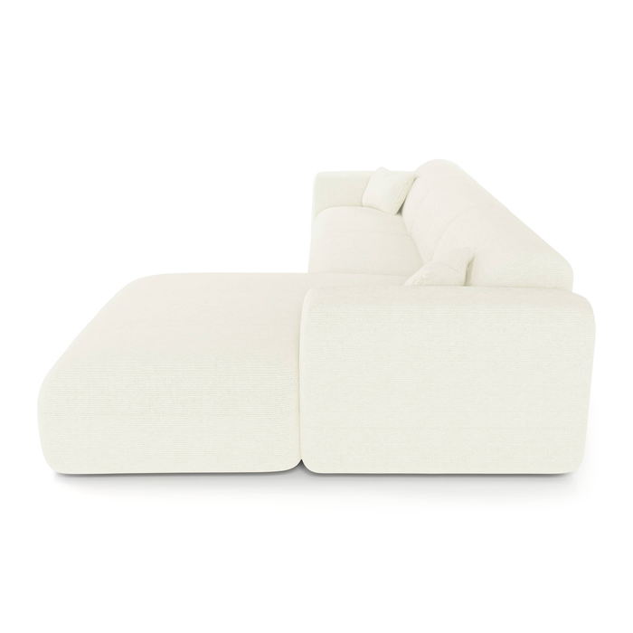 140cm beige ribfluwelen slaapbank dunlopillo rechte hoek slaapbank