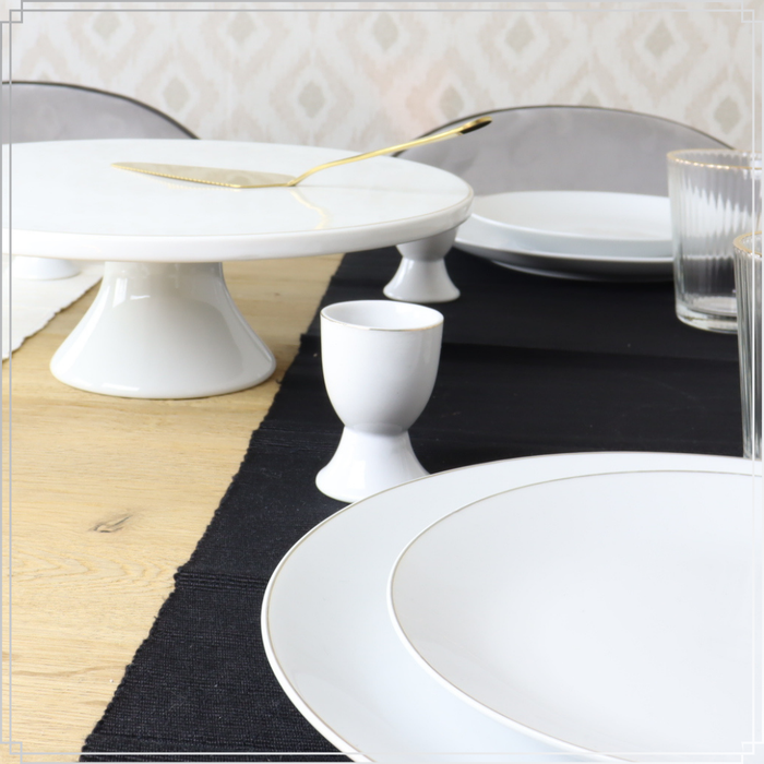 OTIX Eierdopjes Set van 6 Wit met Gouden rand CROCUS