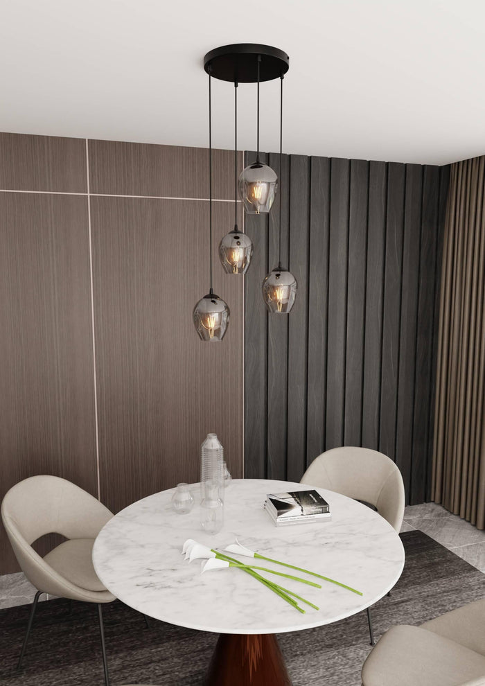 Loft46 4-lichts hanglamp Noah rond