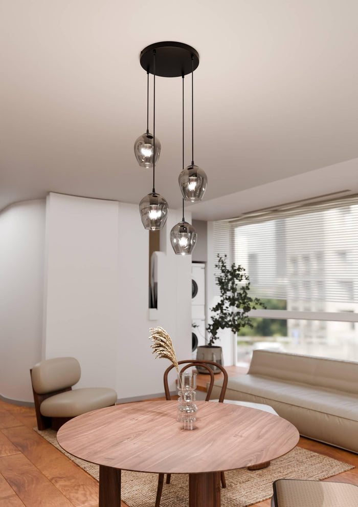 Loft46 4-lichts hanglamp Noah rond