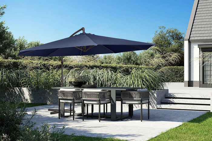 Feel Furniture - Toscano - Banana parasol - Marine Blauw