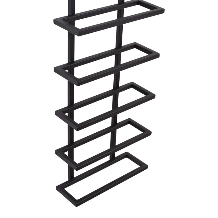 LOFT42 Pinot Wandwijnrek - 10 flessen - Metaal - Zwart - 110x27x11