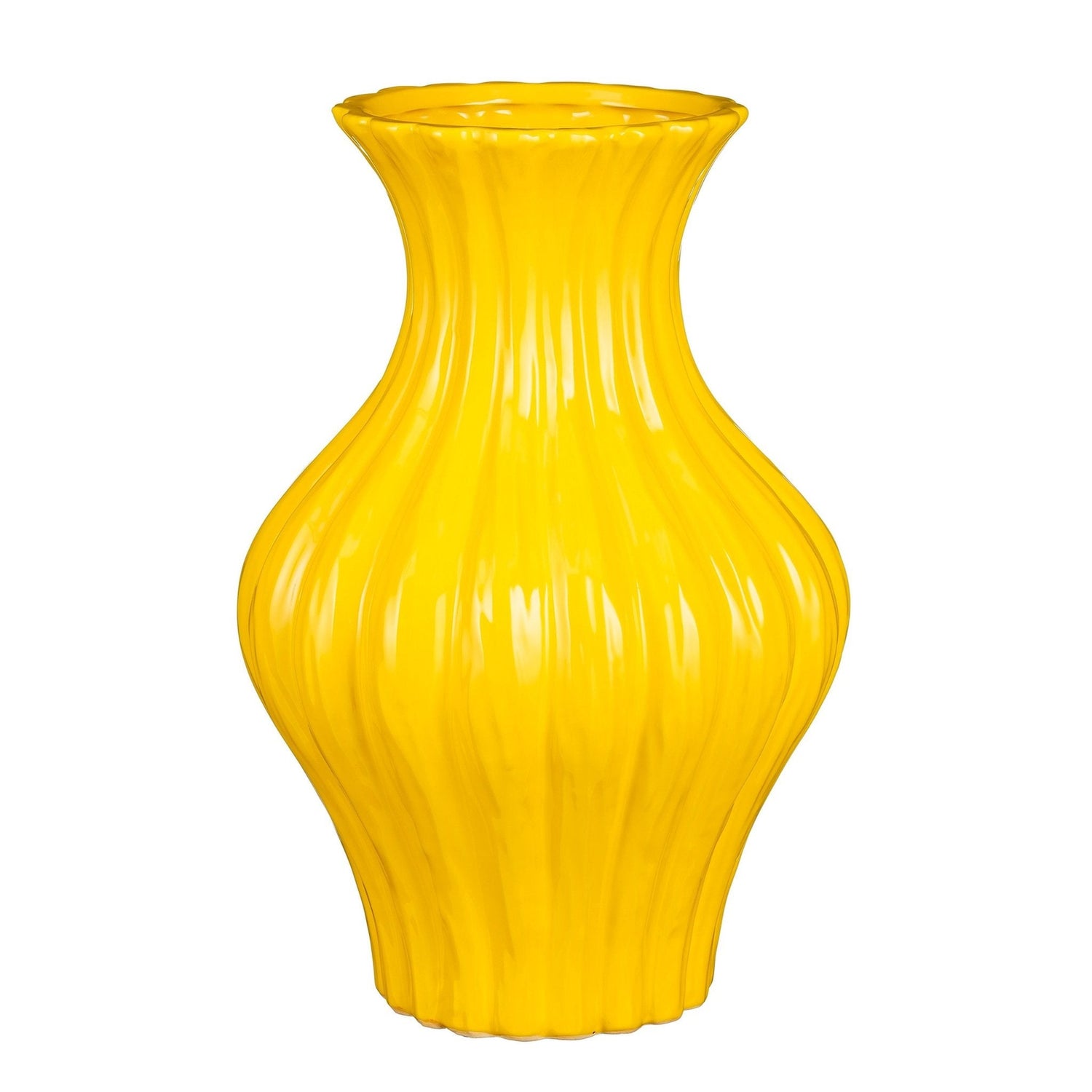 Mica Decorations Vaas Jura - 26.5x26.5x40 cm - Keramiek - Geel