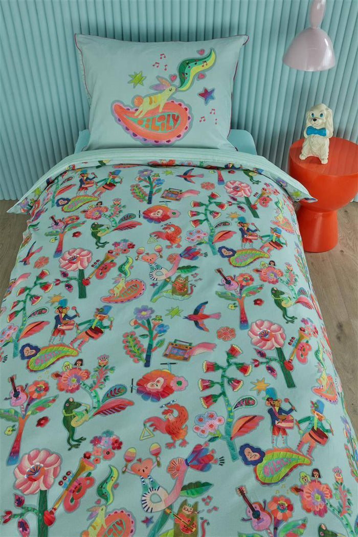 Oilily Musica Dekbedovertrek Blauw 140 x 200|220 cm