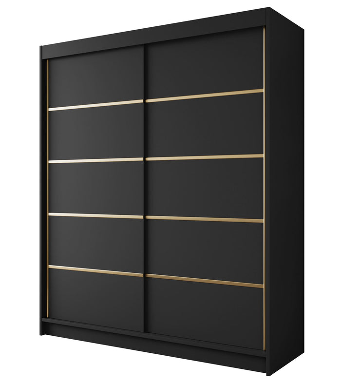 Meubella Kledingkast Eagle - Zwart - 180 cm