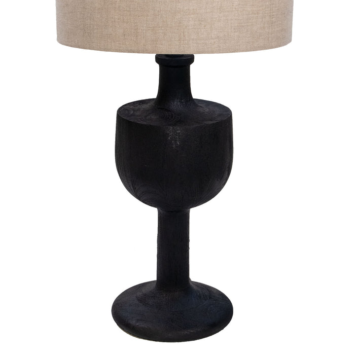 Giga Meubel - Tafellamp Zwart -40cm - Hout - Tafellamp Greta