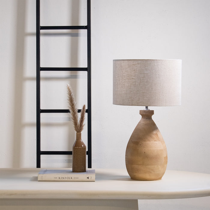 Giga Meubel - Tafellamp Naturel - 35cm - Hout - Tafellamp Mattia