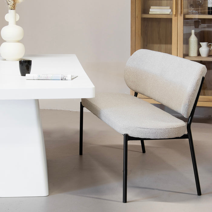 Giga Meubel - Eetkamerbank Taupe Stof - Zitbreedte 160cm - Maddie