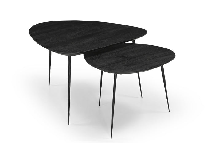 Giga Meubel - Salontafel Organisch Zwart - Set Van 2 - Remi