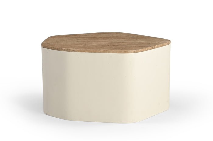 Giga Meubel - Salontafel Organisch 76cm - Beige Travertin - Cersei