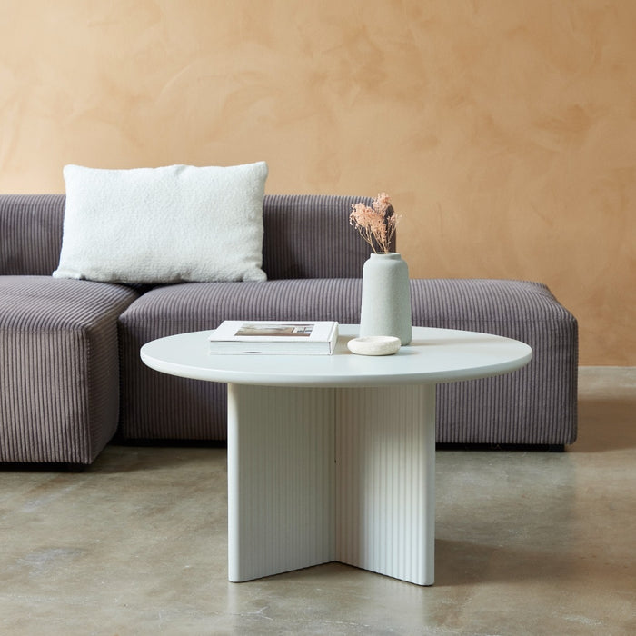 Giga Living - Salontafel Rond Naturel Hout - 80x80x38cm - Salvator