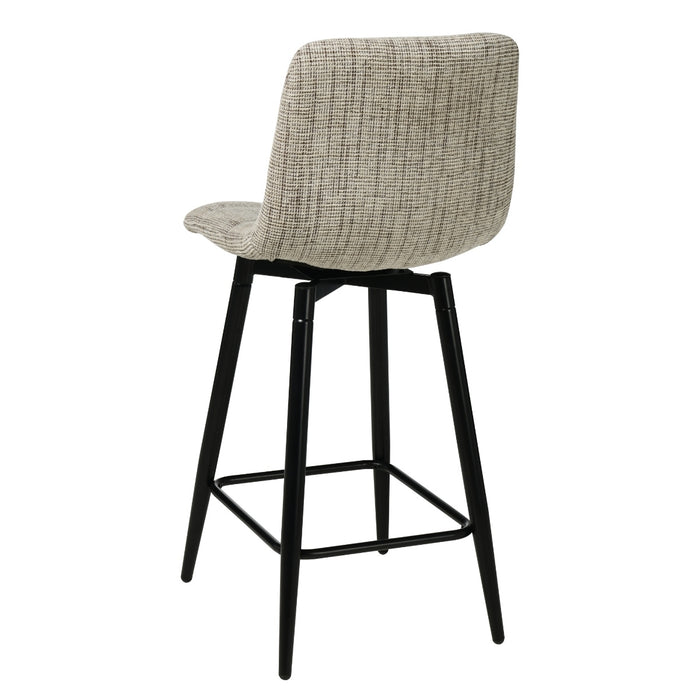 Giga Meubel - Barstoel Taupe Stof - Draaibaar - Jente - Set van 2