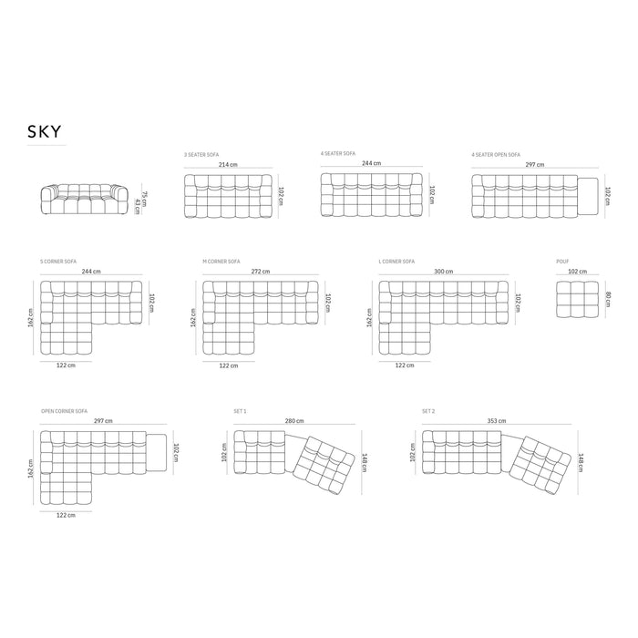 Cosmopolitan Design Sky 3-zitsbank -  Terra