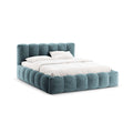 Micadoni Lupine Bedframe met Opbergruimte 180 x 200 cm - Chenille - Denimblauw