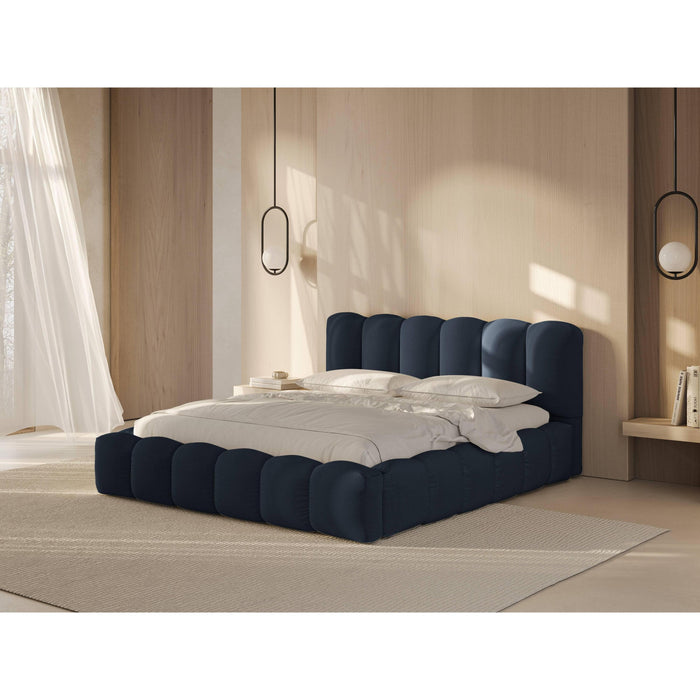 Micadoni Lupine Bedframe met Opbergruimte 140 x 200 cm - Koningsblauw