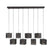 Giga Meubel - Hanglamp Zwart Metaal - 8-Lichts - 160x30x150cm