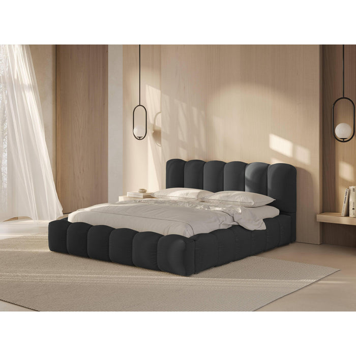Micadoni Lupine Bedframe met Opbergruimte 160 x 200 cm - Antraciet