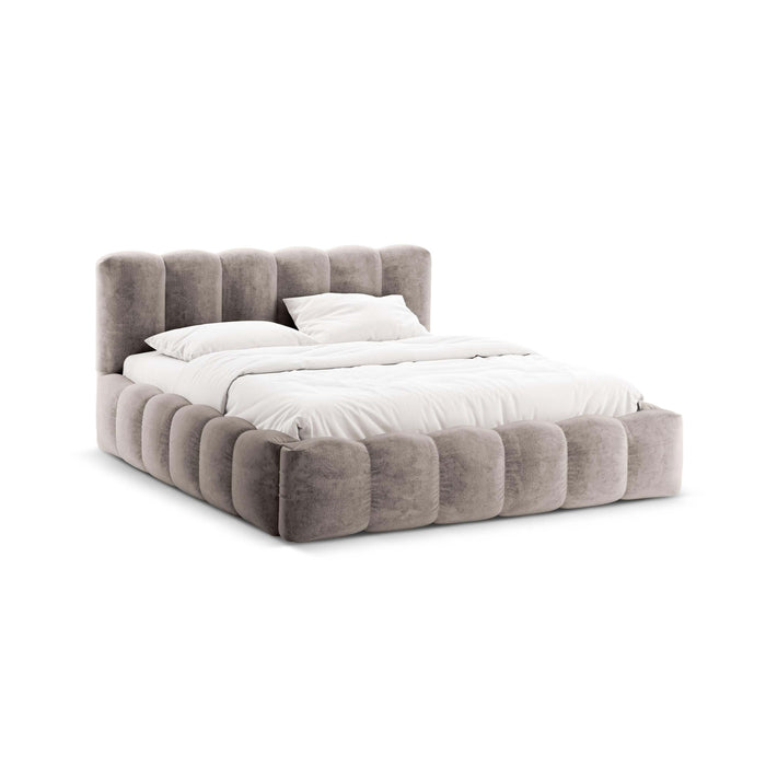Micadoni Lupine Bedframe met Opbergruimte 180 x 200 cm - Chenille - Cappuccino