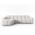 Micadoni Lisa Hoekbank met Chaise Longue Links - Lichtgrijs