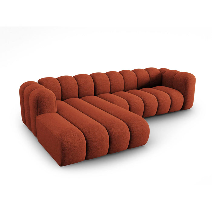 Micadoni Lupine 4-zits Hoekbank met Chaise Longue Links - Chenille - Terra