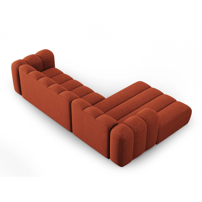 Micadoni Lupine 4-zits Hoekbank met Chaise Longue Links - Chenille - Terra