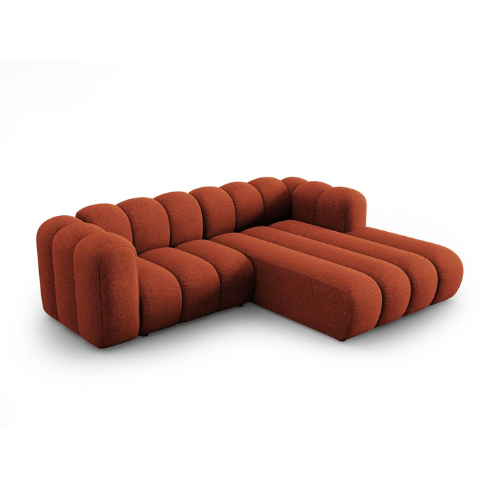 Micadoni Lupine 3-zits Hoekbank met Chaise Longue Rechts - Chenille - Terra
