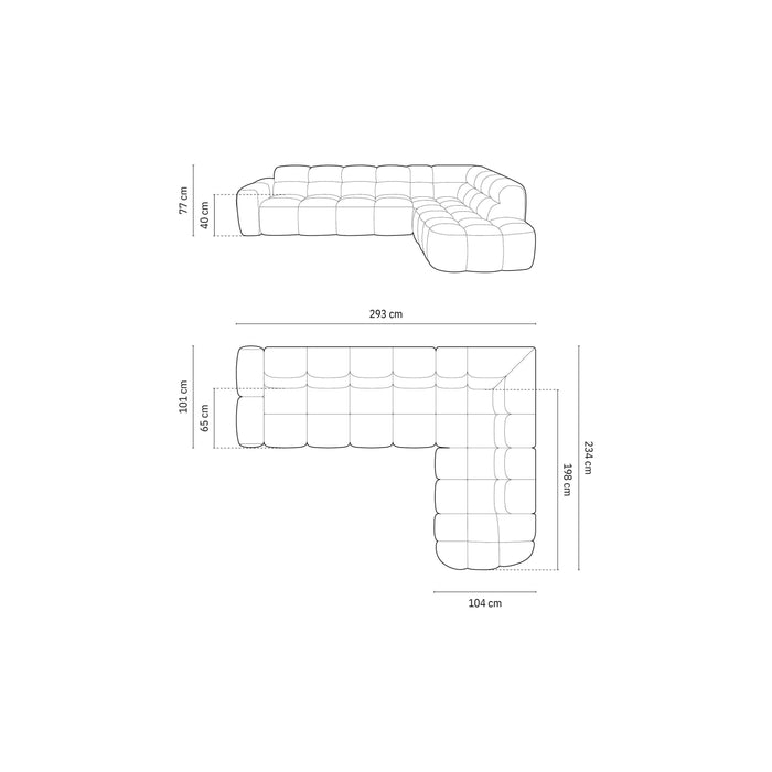 Micadoni 5-zits hoekbank Lisa rechts