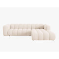Micadoni Lupine 4-zits Hoekbank met Chaise Longue Rechts - Chenille - Lichtbeige