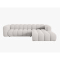 Micadoni Lupine 4-zits Hoekbank met Chaise Longue Rechts - Chenille - Lichtgrijs