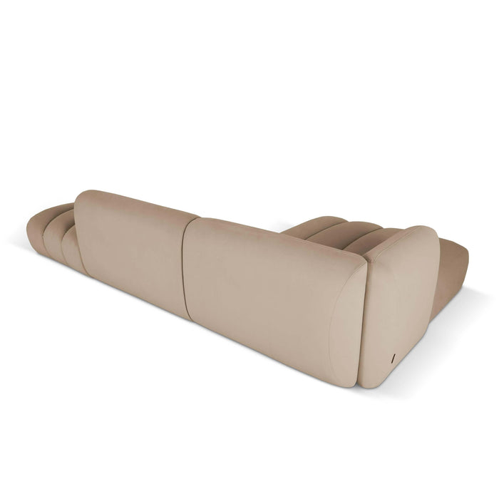 Micadoni 5-zits hoekbank Harry links open velvet