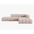 Micadoni Lupine 5-zits Hoekbank met Chaise Longue Open Rechts - Chenille - Beige