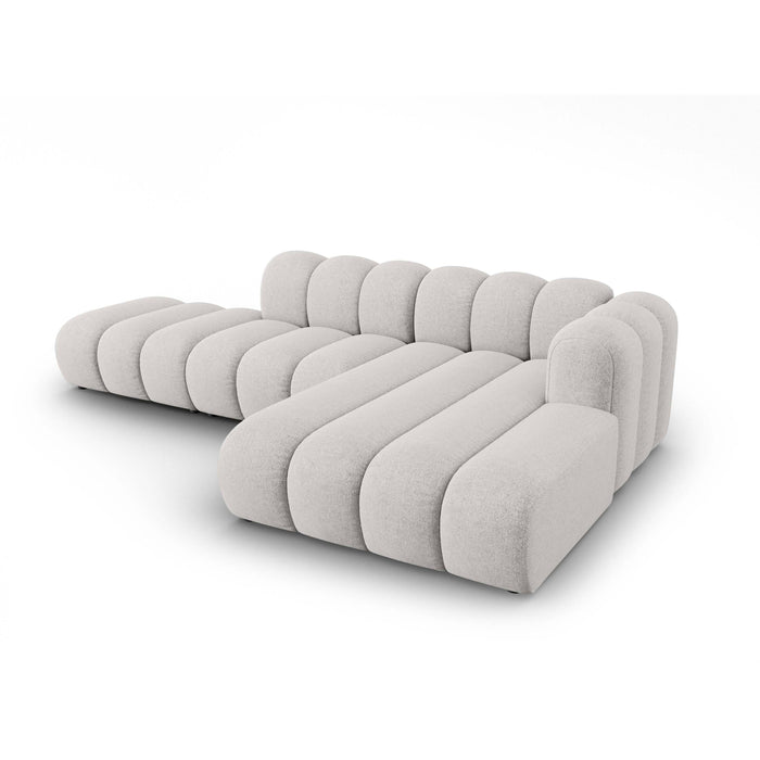 Micadoni Lupine 5-zits Hoekbank met Chaise Longue Open Rechts - Chenille - Lichtgrijs