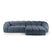 Micadoni Diana 4-zits Hoekbank met Chaise Longue Rechts - Denimblauw