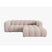 Micadoni Lupine 3-zits Hoekbank met Chaise Longue Rechts - Chenille - Beige