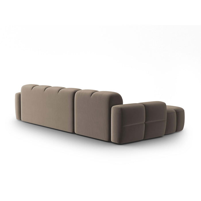 Micadoni Lisa Hoekbank met Chaise Longue Links - Velvet - Lichtbruin
